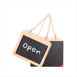 ARDOISES AVEC FICELLE 16x14x1,2 CM NOIR BOIS - vendu par 8 unités (Prix unitaire = 3,95 euros)