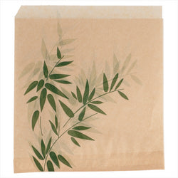 Sachet ouvert sur 2 côtés 'feel green' 16x16,5cm naturel kraft - vendu par 500 (PU 0,018€)