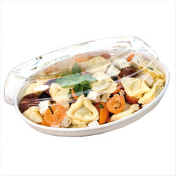 COUVERCLES POUR RÉFÉRENCE 215.99 COMPOSTABLE ET BIODEGRADABLE 24x17x3,5 CM TRANSPARENT PET 