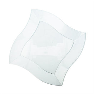 RÉCIPIENTS CARRÉES IRRÉGULIERS 22,5 CM TRANSPARENT PLASTIQUE PS - vendu par 150 unités
