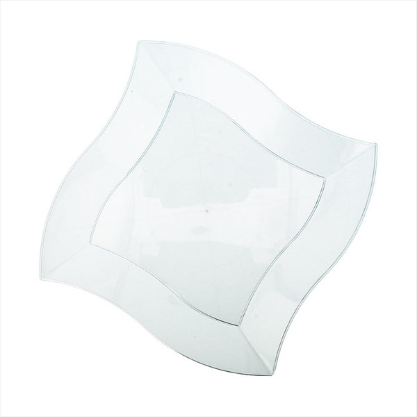 RÉCIPIENTS CARRÉES IRRÉGULIERS 22,5 CM TRANSPARENT PLASTIQUE PS - vendu par 150 unités
