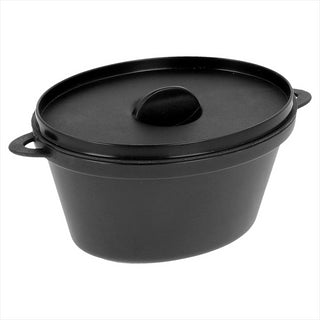 MINI COCOTTES MICRO-ONDABLES+COUVERCLES 180 ML 12,5x8x6,5 CM NOIR PLASTIQUE PP - vendu par 144 unités