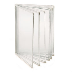 MENU "AMÉRICAIN" DIN-A4 6 CORPLASTIQUE PS ARGENTE PVC - vendu par 1 unités (Prix unitaire = 10,5 euros)