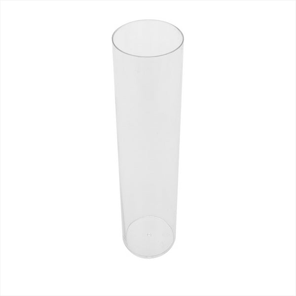 MINI VERRE INJECTÉ "TUBO" 130 ML Ø 4,5x10,5 CM TRANSPARENT PLASTIQUE PS - vendu par 200 unités