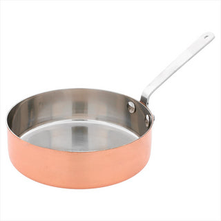 MINI POÊLE Ø 12x3,5 CM CUIVRE INOX - vendu par 6 unités