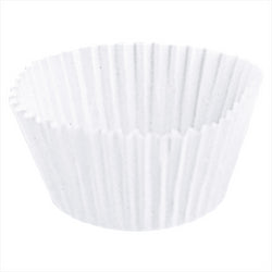 CAISSETTE PETITS FOURS 50 G/M2 Ø 4x2,5 CM BLANC INGRAISSABLE - vendu par 500 unités (Prix unitaire = 0,0059 euros)