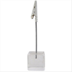 SOCLE PORTE-ÉTIQUETTES "ALLIGATOR" 11,7 (h) CM TRANSPARENT ACRYLIQUE - vendu par 1 unités (Prix unitaire = 1,4 euros)