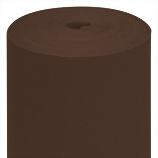 Nappe 55 g/m² 120x500 cm chocolat airlaid style tissu - vendu à l'unité