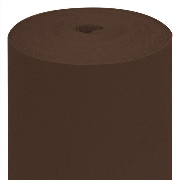 Nappe 55 g/m² 120x500 cm chocolat airlaid style tissu - vendu à l'unité