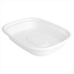Barquette compostable et biodegradable 1100 ml 23,1x18,2x4,3 cm blanc canne à sucre - vendu par 300 (pu 0,22€)