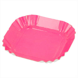 MINI ASSIETTES CARRÉES 325 G/M2 5,5x5,5 CM FUCHSIA CARTON - vendu par 100 unités (Prix unitaire = 0,12 euros)