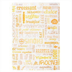 SACHETS CROISSANT 'PAROLE' 35 G/M2 19+8x26 CM BLANC CELLULOSE - vendu par 500 unités (Prix unitaire = 0,026 euros)