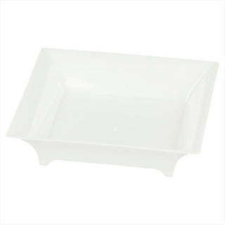 MISE EN BOUCHE "CARRÉS" 6,3x6,3x1,5 CM BLANC PLASTIQUE PS - vendu par 720 unités