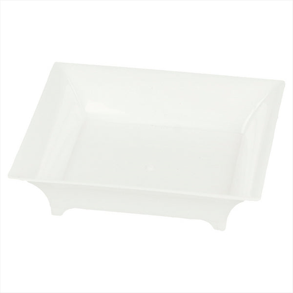 MISE EN BOUCHE "CARRÉS" 6,3x6,3x1,5 CM BLANC PLASTIQUE PS - vendu par 720 unités