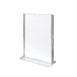 PORTE MENUS DE TABLE DIN-A6 10,5x14,8 CM TRANSPARENT PLASTIQUE PS - vendu par 20 unités (Prix unitaire = 1,5 euros)