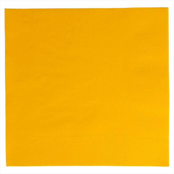 Serviettes ecolabel 2 plis 18g/m² 39x39cm jaune soleil ouate - vendu par 1600 (PU 0,037€)