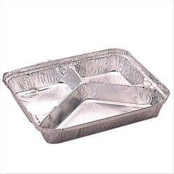 RÉCIPIENTS 3 COMPARTIMENTS 380/220/166 ML 22,7x17,8x3 CM ALUMINIUM