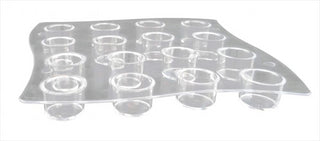 SUPLASTIQUE PPORTS POUR 16 VERRINES TUBES 15,5x15,5x1,6 CM TRANSPARENT PLASTIQUE PS - vendu par 2 unités