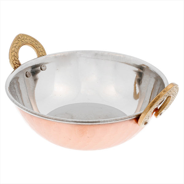 MINI RÉCIPIENTS AVEC ANSES Ø 15x5,5 CM CUIVRE INOX - vendu par 6 unités