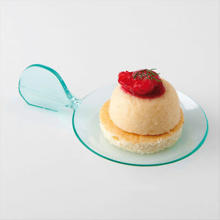 MISE EN BOUCHE AVEC ANSE Ø 6,2x2,3 CM VERT D'EAU PLASTIQUE PS - vendu par 1152 unités