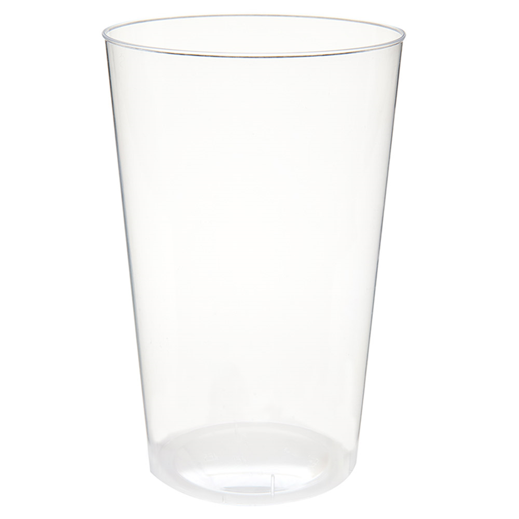 VERRES INJECTÉS 400 ML Ø 8,5x13 CM TRANSPARENT PLASTIQUE PS - vendu par 500 unités (Prix unitaire = 0,198 euros)
