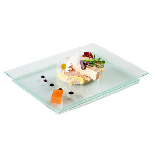 PLATEAUX 13x18x1,6 CM VERT D'EAU PLASTIQUE PS - vendu par 80 unités