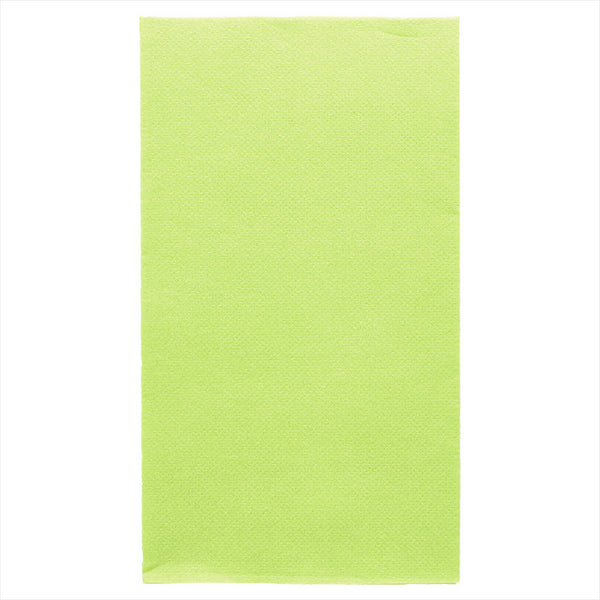 Serviettes ecolabel pliage 1/6 'double point' 18g/m² 33x40cm vert anis ouate - vendu par 2000 (PU 0,035€)