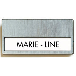 PLAQUES D'IDENTIFICATION 6,7x4 CM ARGENTE PLASTIQUE - vendu par 25 unités (Prix unitaire = 1,95 euros)