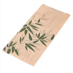 SACHETS CROISSANT 'FEEL GREEN' 32 G/M2 12+5x22 CM NATUREL KRAFT - vendu par 500 unités (Prix unitaire = 0,018 euros)