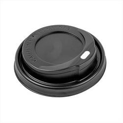 COUVERCLES HAUTS POUR GOBELETS 240 ML NOIR PLASTIQUE PS