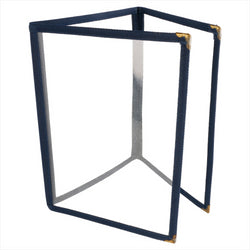 MENU "AMÉRICAIN" DIN-A5 3 CORPLASTIQUE PS BLEU PVC - vendu par 1 unités (Prix unitaire = 3,5 euros)