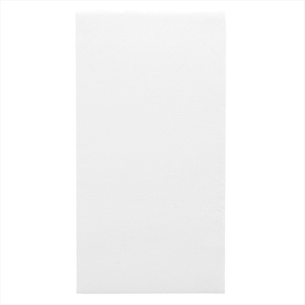 Serviettes ecolabel pliage 1/6 'double point' 18g/m² 30x40cm blanc ouate - vendu par 1800 (PU 0,022€)