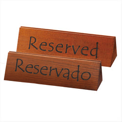 PLAQUES "RESERVADO/RESERVED" 15x4,4x4,4 CM BOIS - vendu par 10 unités (Prix unitaire = 4 euros)
