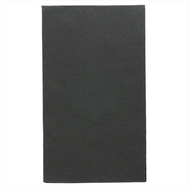 Serviettes ecolabel pliage 1/6 'double point' 18g/m² 33x40cm noir ouate - vendu par 2000 (PU 0,038€)