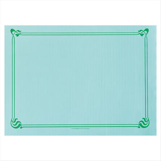 Sets de table 48 g/m² 31x43 cm vert d'eau cellulose - vendu par 2000 (PU 0,0375€)
