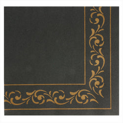 Serviettes ecolabel 'Ouate gaufrée (Double point) - troya' 18 g/m² 40x40 cm NOIR ouate - carton de 1200