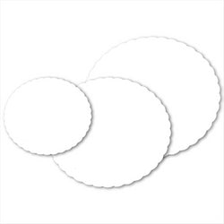 DISQUES PLATS PÂSTISSERIE Ø 27 CM BLANC CARTON - vendu par 250 unités (Prix unitaire = 0,08 euros)