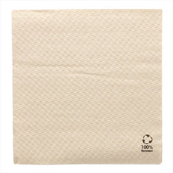 Serviettes ecolabel 1 pli 23g/m² 33x33cm naturel ouate recyclée - carton de 3000