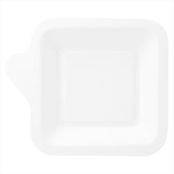 ASSIETTES CARRÉES COMPOSTABLE ET BIODEGRADABLE 11x11x1,7 CM BLANC canne à sucre