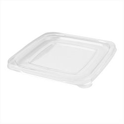 COUVERCLES BAS POUR 228.40/41/42 - 226.93/94/95 COMPOSTABLE ET BIODEGRADABLE 18,5x18,5x1,3 CM TRANSPARENT PET