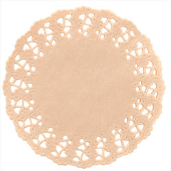 DENTELLES RONDES AJOURÉES 40 G/M2 Ø 11,5 CM NATUREL KRAFT - vendu par 250 unités (Prix unitaire = 0,009 euros)
