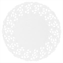 DENTELLES RONDES AJOURÉES 53 G/M2 Ø 9 CM BLANC PAPIER - vendu par 250 unités (Prix unitaire = 0,00475 euros)