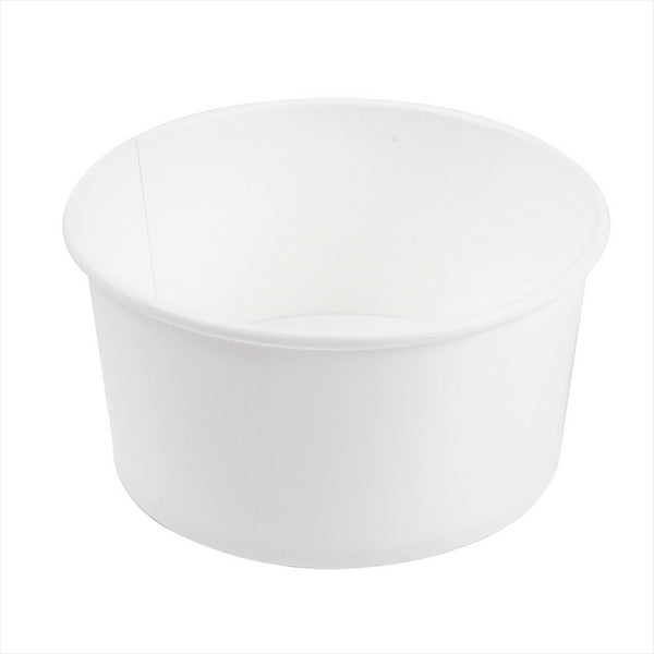 Pots saladier 1000 ml 18 PE + 340 + 18  PE g/m² ø15/12,9x8 cm blanc carton - vendu par 300 (PU 0,24€)