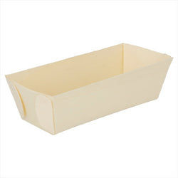 Barquettes rectangulaires 10x4,5x3 cm bois - vendu par 500 unités (prix unitaire = 0,32 euros)