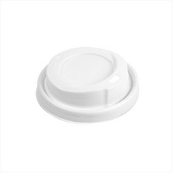 Couvercles hauts pour gobelets 240 ml blanc plastique ps - carton de 1000 unités