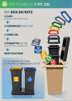 KIT POUBELLE SANS CONTACT FIT NOIRE