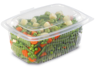 BOITE COUVERCLE CHARNIERE ONDIPACK CHAUD PLASTIQUE TRANSPARENT 600ML VENDU PAR 300 - OK600