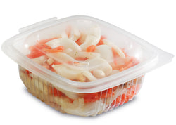 Boite couvercle charniere ondipack chaud plastique transparent 250 ml vendu par 900 - ok250