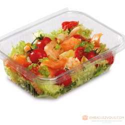Optipack boite salade traiteur froide avec couvercle charnière 1000 ml - vendu par 400