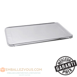 Couvercle plat gastronorme rectangle aluminium  vendu par 100